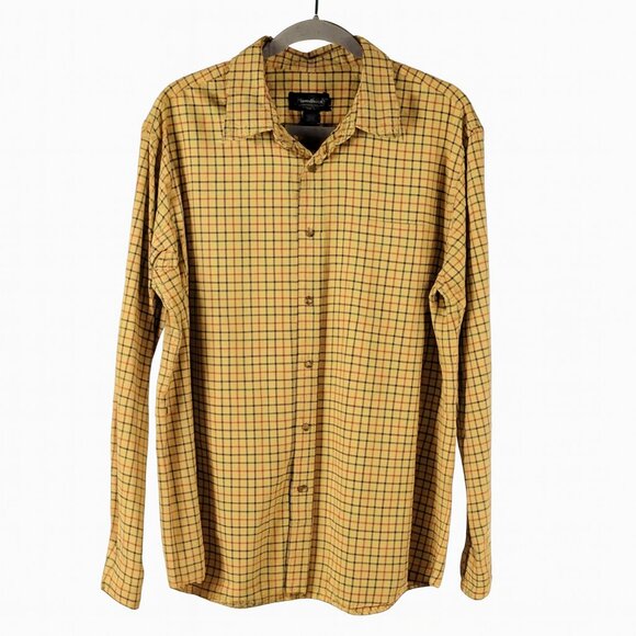 Eddie Bauer Other - EDDIE BAUER MEN'S Plaid Button-Down Shirt mustard  Size Large